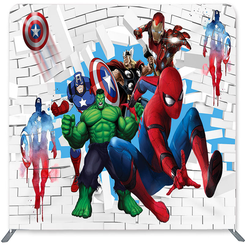 Cartoon Spiderman Fabric Backdrop Cover for Birthday